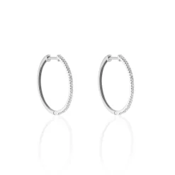 Histoire d'Or Créoles Aryanna Rondes or blanc diamant Discount