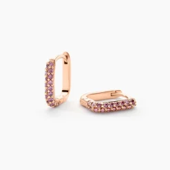 Histoire d'Or Créoles Aselya Argent Rose Oxyde De Zirconium argent rose oxyde fumé Discount