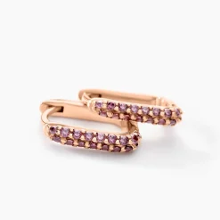 Histoire d'Or Créoles Aselya Argent Rose Oxyde De Zirconium argent rose oxyde fumé Discount