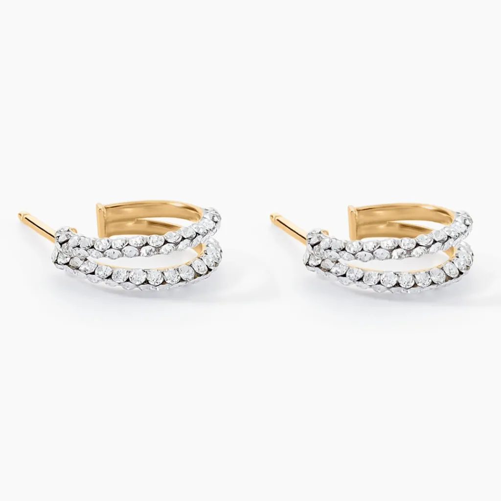 Histoire d'Or Créoles Atallah Or Jaune Strass Best