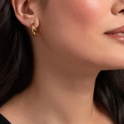 Histoire d'Or Créoles Atika Acier Jaune New