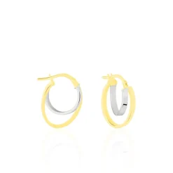 Histoire d'Or Créoles Aubrey Or Bicolore