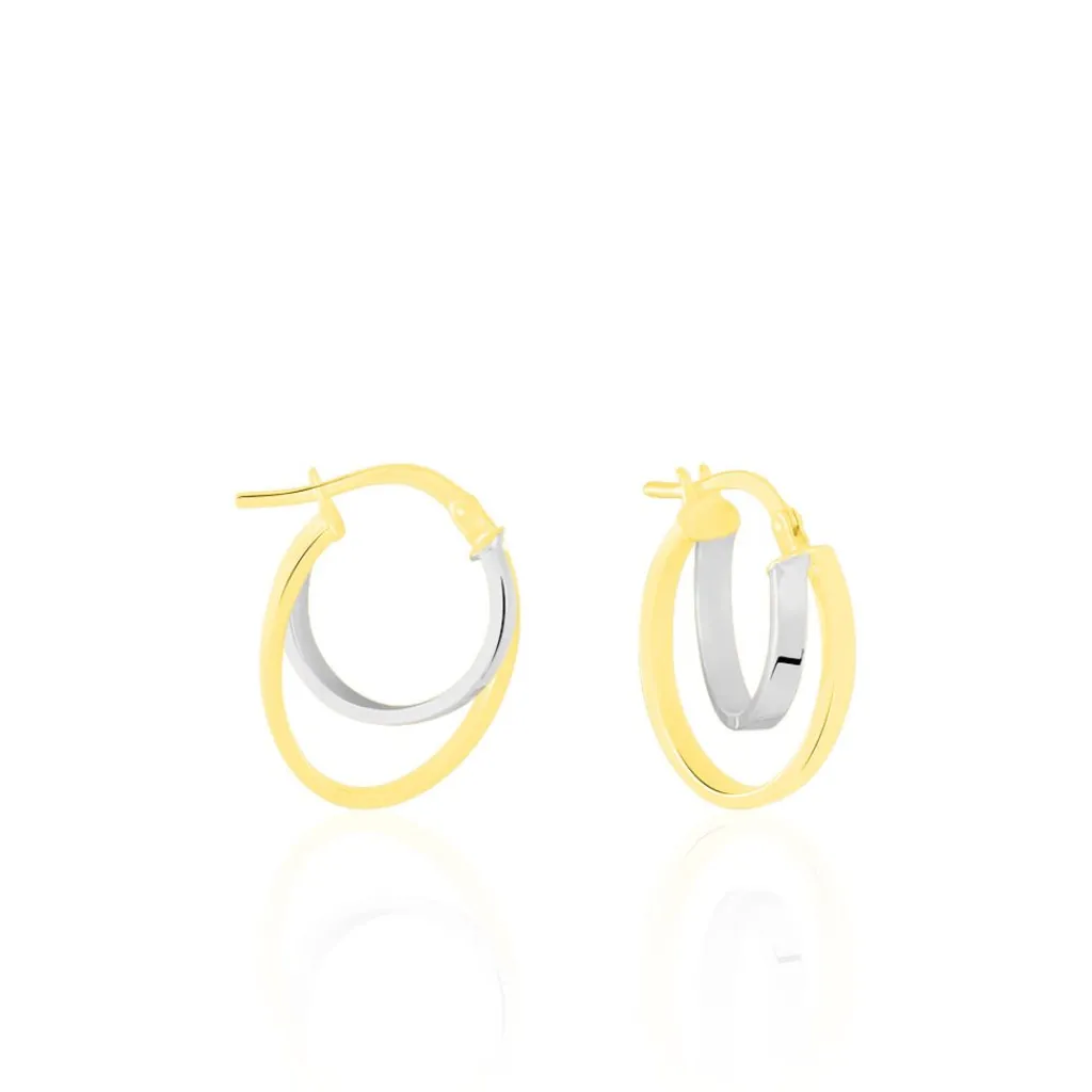 Histoire d'Or Créoles Aubrey Or Bicolore