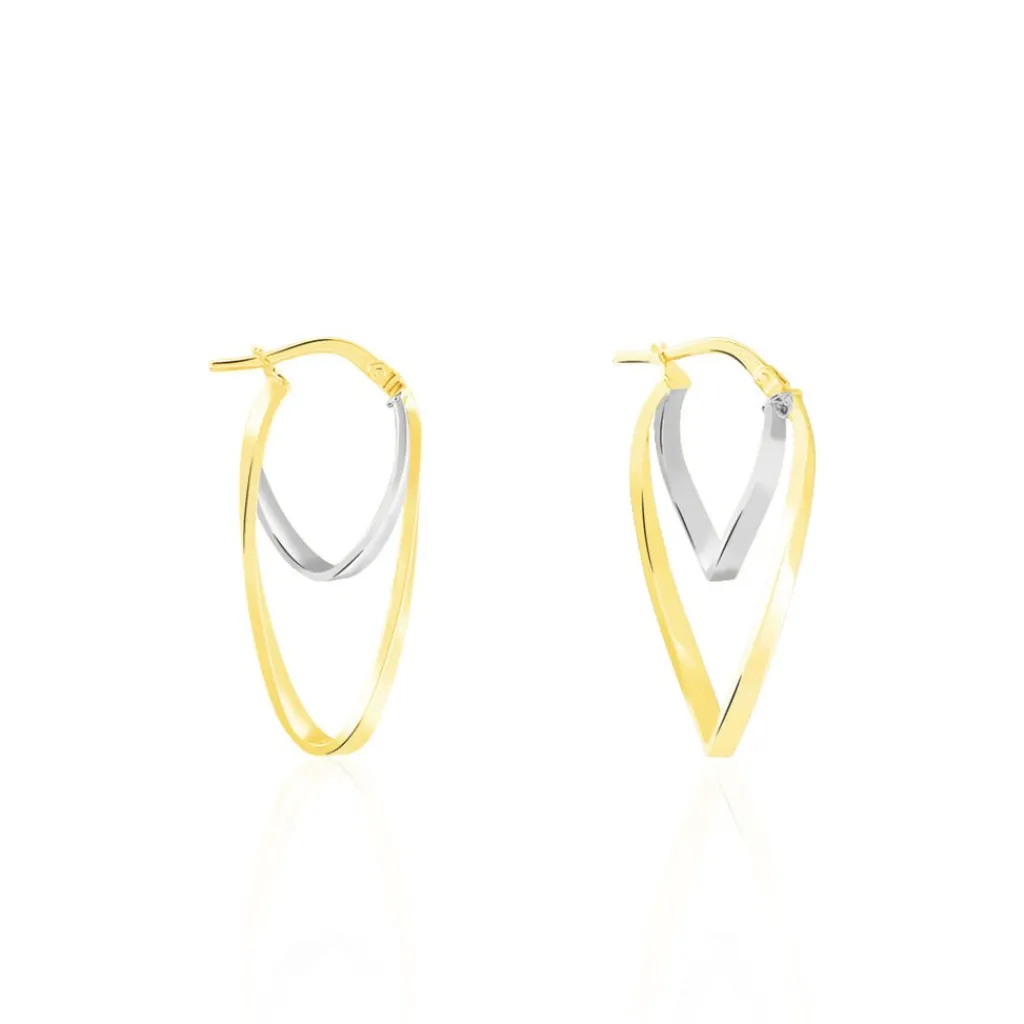 Histoire d'Or Créoles Aubrey Or Bicolore Sale