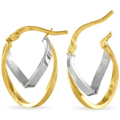 Histoire d'Or Créoles Aubrey Or Bicolore Clearance