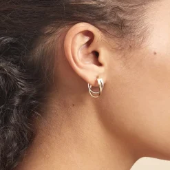 Histoire d'Or Créoles Aubrey Or Bicolore Clearance