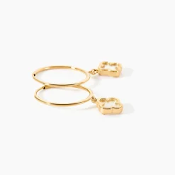 Histoire d'Or Créoles Bahman Or Jaune Nacre Discount