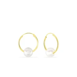 Histoire d'Or Créoles Baroque Baroques Or Jaune Perle De Culture Discount