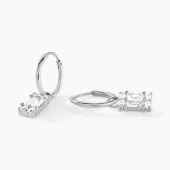 Histoire d'Or Créoles Baroque Party Argent Blanc Oxyde De Zirconium