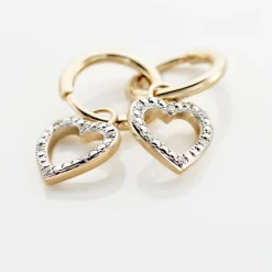 Histoire d'Or Créoles Belitana Or Jaune Diamant New