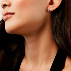 Histoire d'Or Créoles Bellinda Argent Blanc Outlet