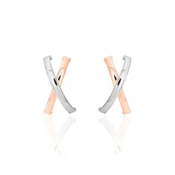 Histoire d'Or Créoles Bleona Croisees Or Bicolore Online