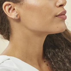 Histoire d'Or Créoles Bleona Croisees Or Bicolore Online