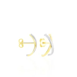 Histoire d'Or Créoles Bleona Or Bicolore Clearance