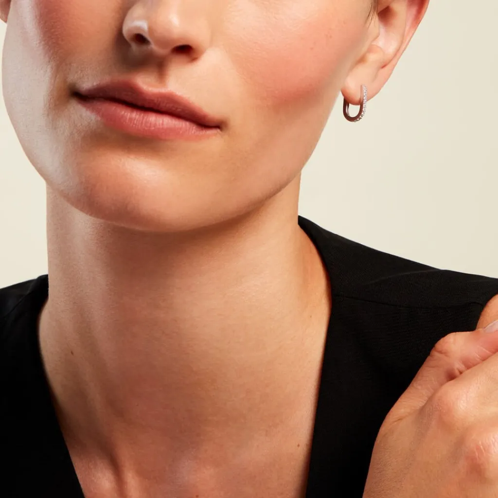 Histoire d'Or Créoles Caliste Argent Blanc Oxyde De Zirconium Best