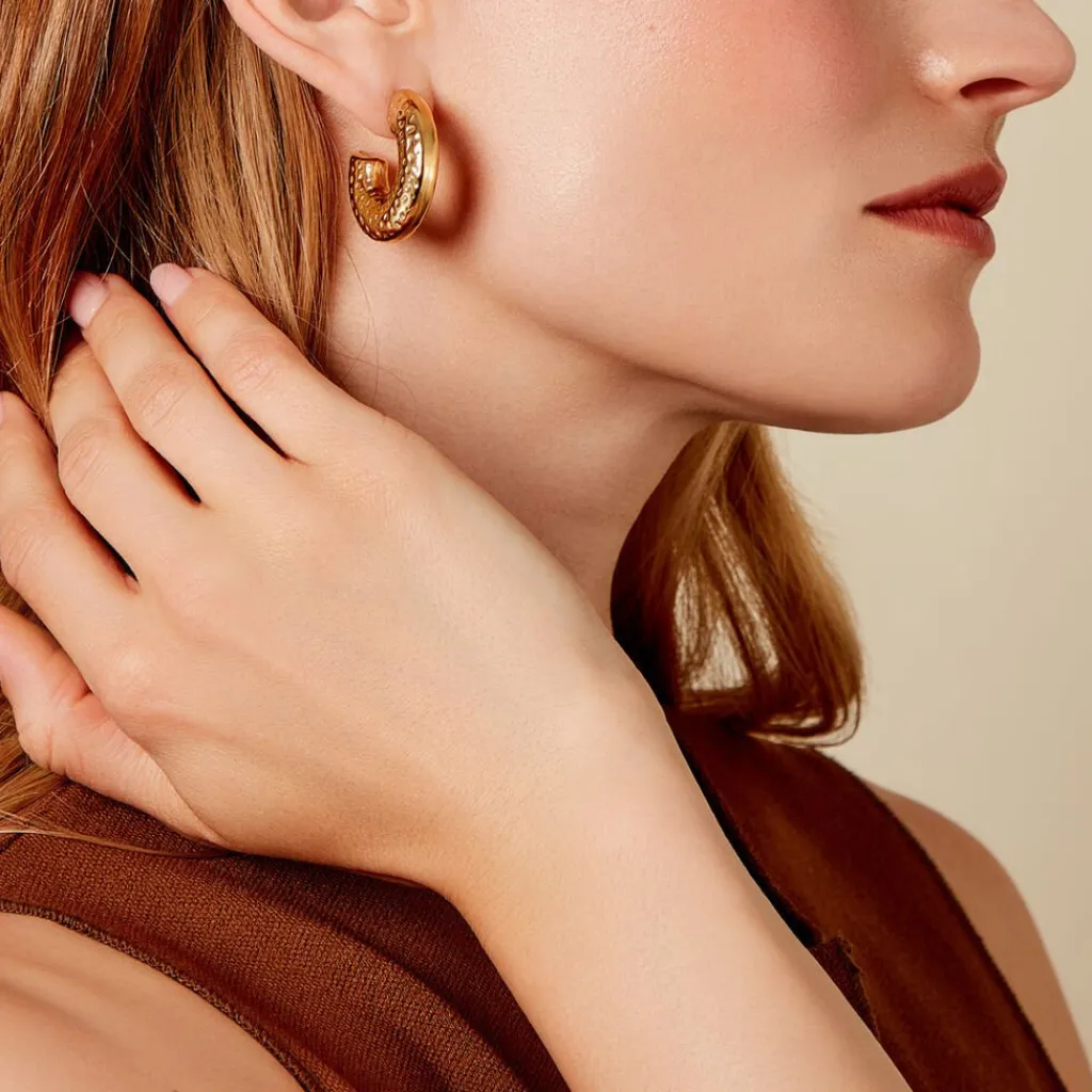 Histoire d'Or Créoles Calyssa Acier Doré Discount