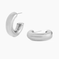 Histoire d'Or Créoles Cassis acier blanc Clearance