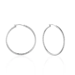 Histoire d'Or Créoles Cayla or blanc Outlet