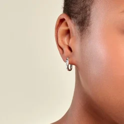 Histoire d'Or Créoles Celyn Argent Rhodié Oxyde De Zirconium Hot