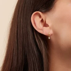 Histoire d'Or Créoles Claud Or Jaune Diamant Synthétique Clearance