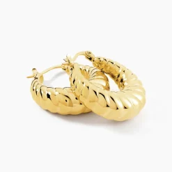 Histoire d'Or Créoles Clive Acier Doré Best