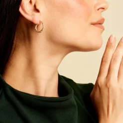 Histoire d'Or Créoles Cordeline Or Jaune New