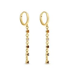 Histoire d'Or Créoles Céphée Plaqué Or Doré Oxyde De Zirconium Outlet