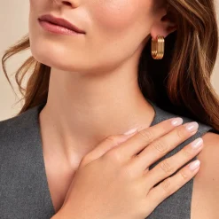 Histoire d'Or Créoles Dafnie Acier Jaune Best