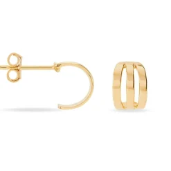 Histoire d'Or Créoles Dally Plaqué Or Jaune Sale