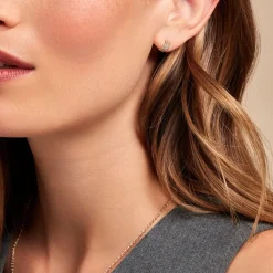 Histoire d'Or Créoles Diamantae Or Jaune Diamant Sale