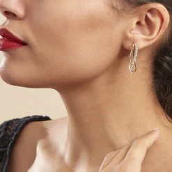 Histoire d'Or Créoles Domitilla Or Jaune Strass Online