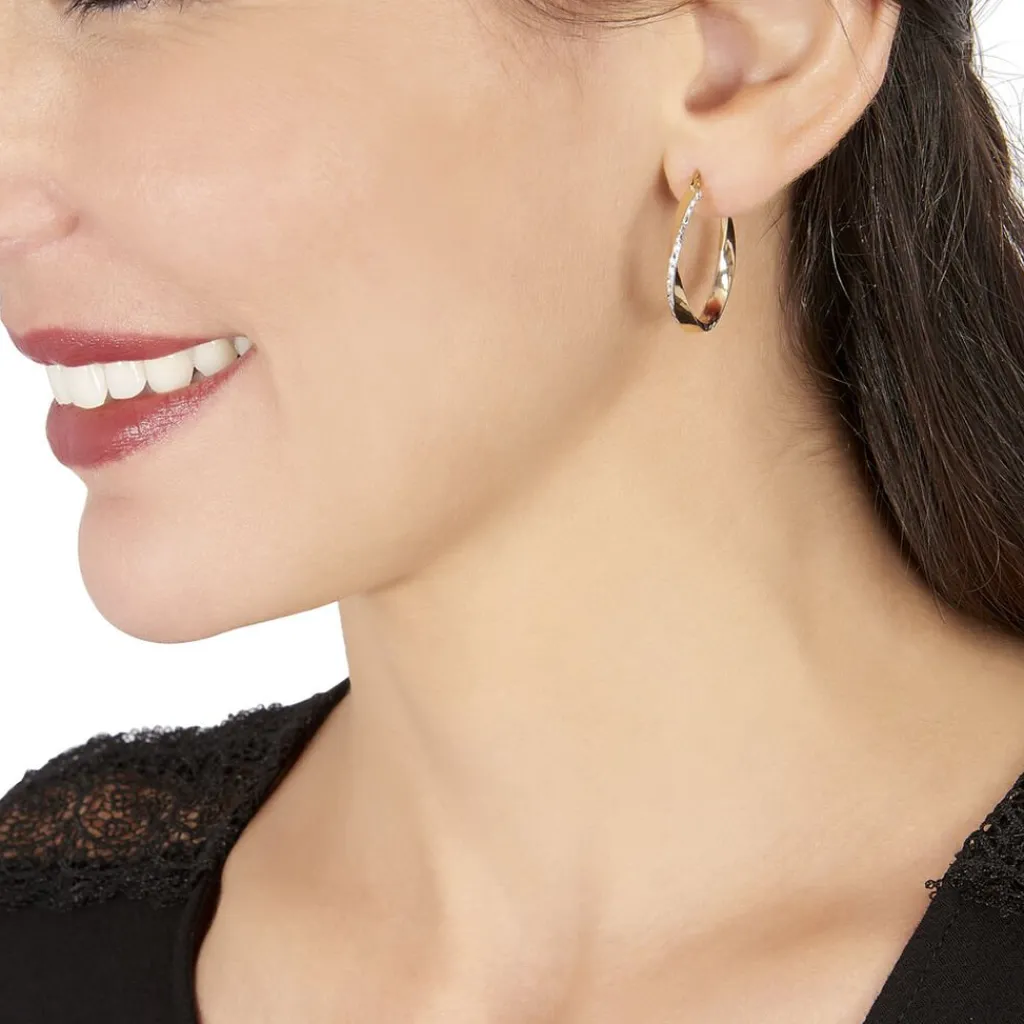 Histoire d'Or Créoles Doralynne Or Bicolore Clearance