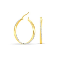 Histoire d'Or Créoles Doralynne Or Bicolore New