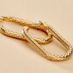 Histoire d'Or Créoles Edie Plaqué Or Jaune Discount