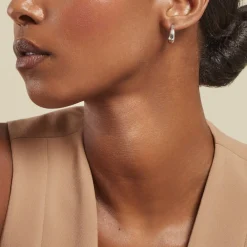 Histoire d'Or Créoles Egerie argent blanc