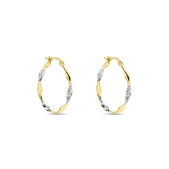 Histoire d'Or Créoles Eleanie Fil Vrille Or Bicolore Discount