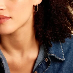 Histoire d'Or Créoles Eleanie Fil Vrille Or Bicolore Discount