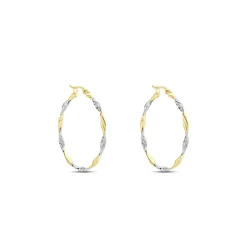 Histoire d'Or Créoles Eleanie Fil Vrille Or Bicolore Best