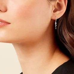 Histoire d'Or Créoles Elnore Argent Blanc Oxyde De Zirconium Hot