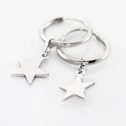 Histoire d'Or Créoles Elvyn Argent Blanc Discount