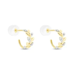 Histoire d'Or Créoles Emelyne Or Jaune Diamant New