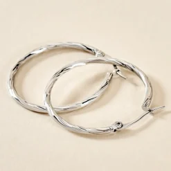 Histoire d'Or Créoles Esaias Acier Blanc Online