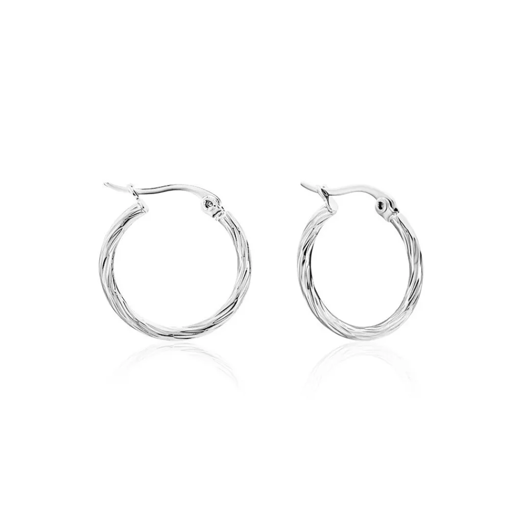 Histoire d'Or Créoles Esaias Acier Blanc Online