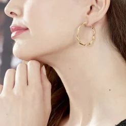 Histoire d'Or Créoles Falbala Or Jaune Hot