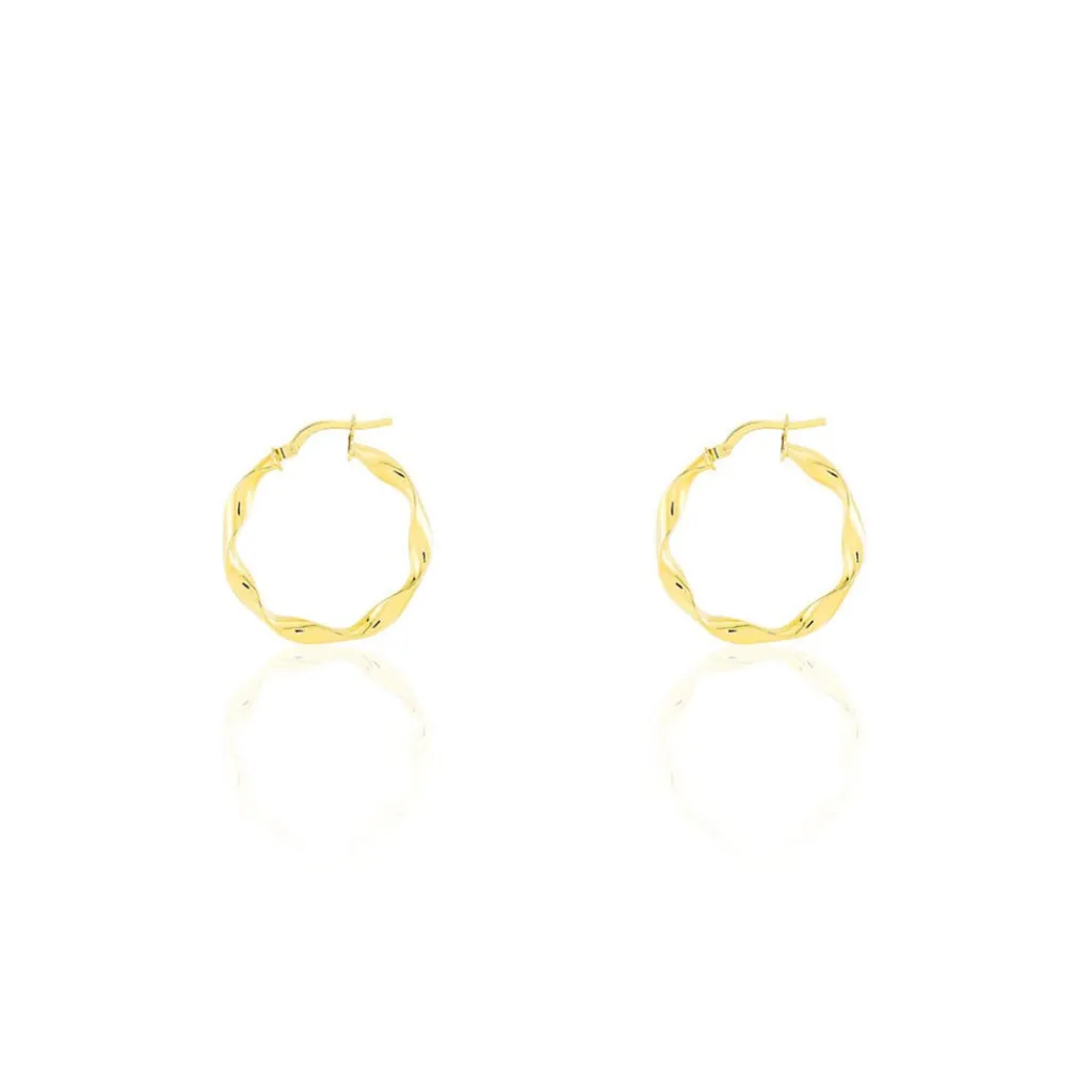 Histoire d'Or Créoles Falbala Or Jaune Clearance