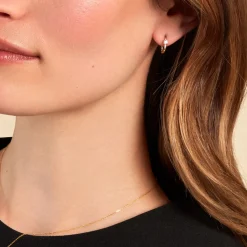 Histoire d'Or Créoles Falling Star Or Jaune Oxyde De Zirconium Sale