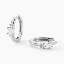 Histoire d'Or Créoles Felipa Argent Blanc Oxyde De Zirconium