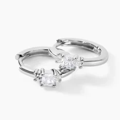 Histoire d'Or Créoles Felipa Argent Blanc Oxyde De Zirconium