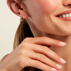 Histoire d'Or Créoles Felipa Argent Blanc Oxyde De Zirconium