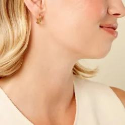 Histoire d'Or Créoles Fino Acier Jaune Outlet